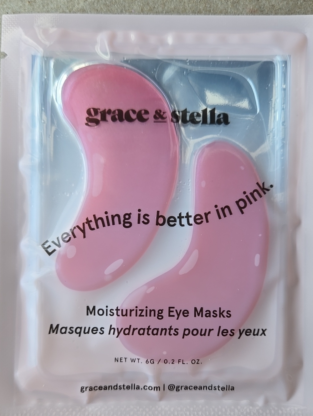 grace & stella Pink Moisturizing 1 Pair 1 Set Eye Masks